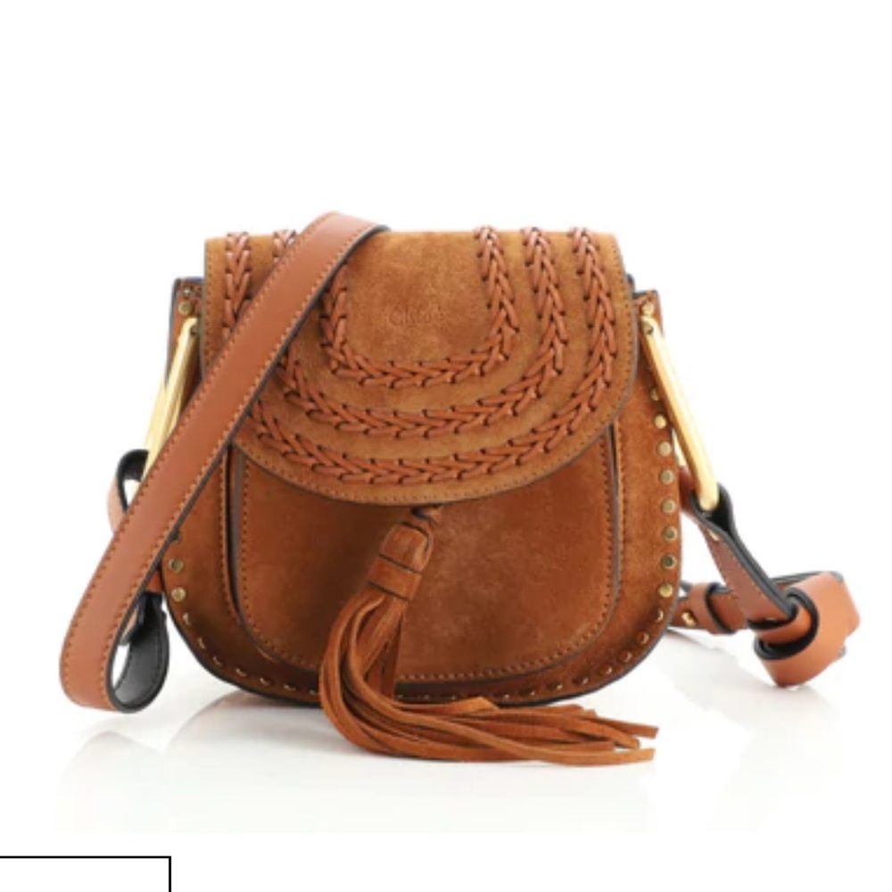 Chloe Hudson Handbag Whipstitch Suede Mini